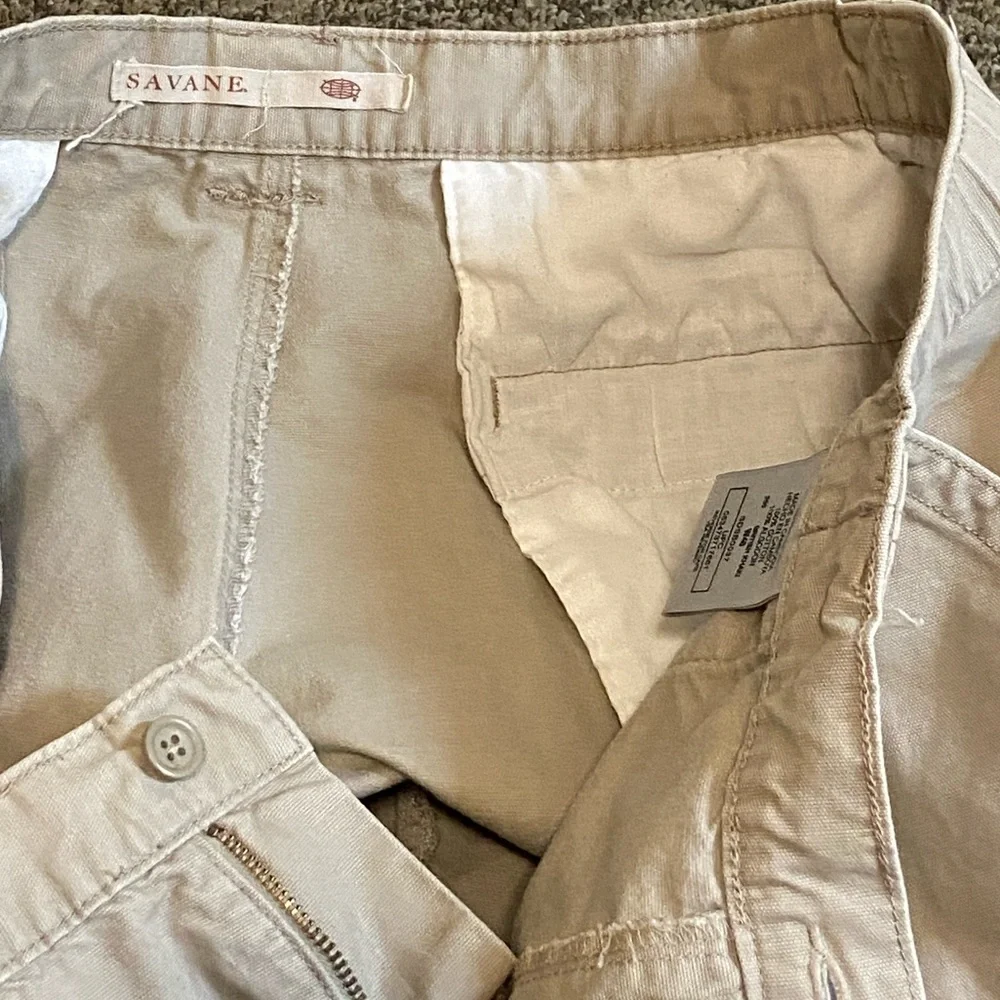 Savane Beige/Tan Casual Cotton Shorts Size W40